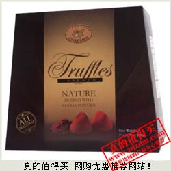 一号店：法国进口 Charmed乔梦得 松露大自然巧克力800g特价58元 买一送一