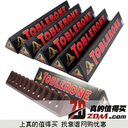 Toblerone三角黑巧克力50g*6根 瑞士进口  29.9元（下单减10元 实付19.9元包邮）