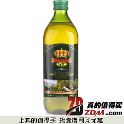 京东：蒙特垒特级初榨橄榄油1000ml*1瓶  59元（买2送1 折合39.3元/瓶）