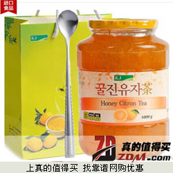 韩国KJ   原装进口蜂蜜柚子茶1000g团购37元包邮