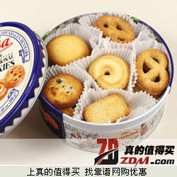 皇冠 曲奇饼干200g 印尼进口零食  14.9元包邮  两种口味