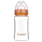 Combi康贝宽口玻璃奶瓶（240ml/橙色/S）95010101