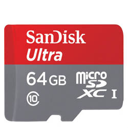 SanDisk闪迪 Ultra 至尊高速64GB TF存储卡 