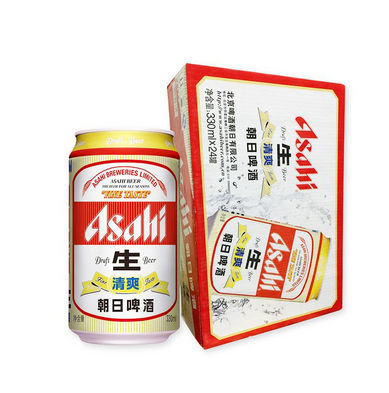 朝日啤酒 清爽330ml*24罐整箱 