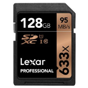 Lexar雷克沙专业系列633x SDXC UHS-1 128GB SD卡
