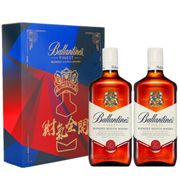 苏格兰Ballantine’s百龄坛特醇 威士忌500ml 双瓶 礼盒装*2件+心相印抽纸 茶语系列 软抽3层*150抽*3包